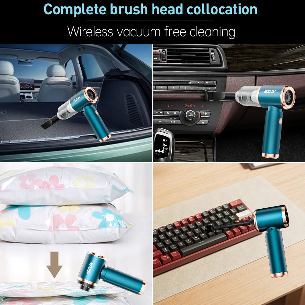 Car Vacuum Cleaner 90000PA Powerful Wireless Portable Cleaning Machine Handheld Mini Vacuum Cleaner for Car Home Keyboard